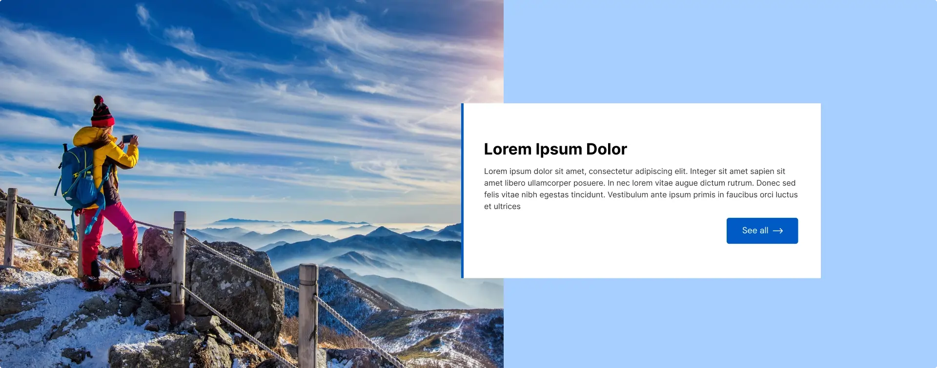Full background image with content widget