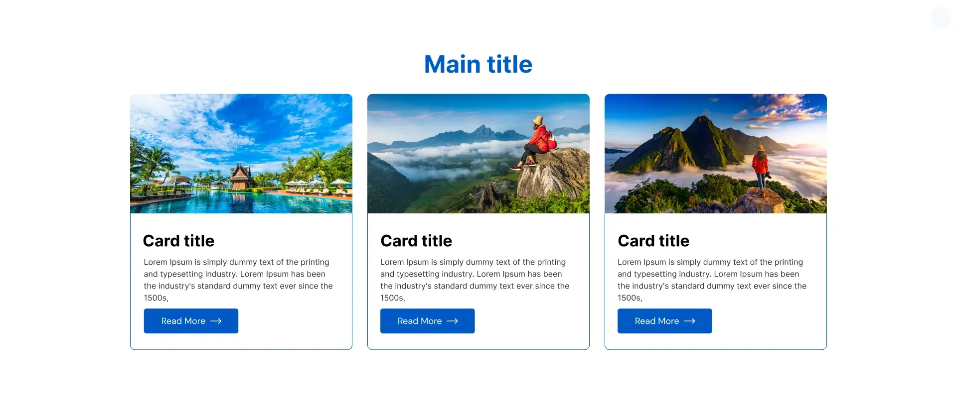 information cards widget
